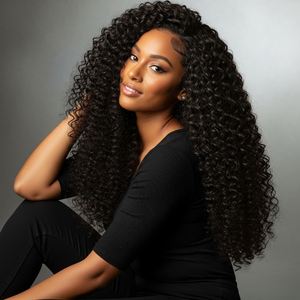 Extensiones de Cabello Remy Premium de Onda Profunda de Cabello Indio a Granel para Tejido de Cabello, Suaves y Sin Enredos - Product Image 2