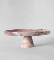 Support à gâteau rond en marbre de 10 pouces, blanc, moderne, écologique, multifonctionnel, pour mariage et fête