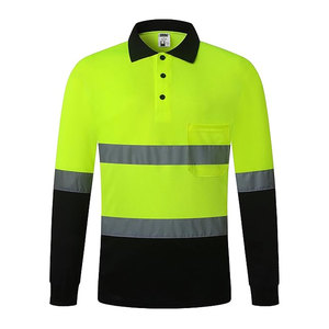 Polo de seguridad para el trabajo de construcción Protección de alta visibilidad para constructores Polo de seguridad industrial Camisa DE TRABAJO HiVis Construcción - Product Image 2
