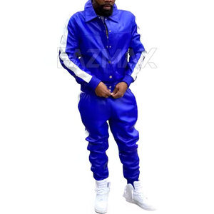 Survêtement en cuir tendance Mode Prix d'usine Survêtements pour hommes Qualité supérieure Style unique Logo personnalisé - Product Image 6