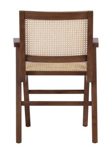 Arm Dining Chair High Quality Made of Solid Teak Wood <b>Frame</b> with Rattan Wicker Seat and Backrest for Indoor and Outdoor Use - Product Image 3