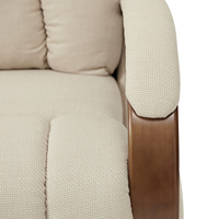 CJSmart US Entrepôt Livraison directe Tissu Power Lift Chaise inclinable Canapé avec accoudoirs en bois pour salon