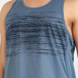 Camiseta sin mangas para hombre, camiseta sin mangas para gimnasio, mezcla de algodón y poliéster, Camisa ajustada para entrenamiento, fitness y culturismo Atlético - Product Image 3