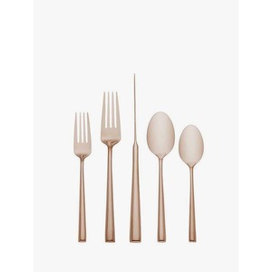 Stainless Steel Portugal Flatware <b>Gold</b> Plated Cutlery With Designer Thick Round Handle Reusable Spoon and Fork Set - Product Image 6