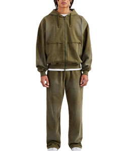 Ensemble de survêtements décontractés d'hiver en polaire technique à faible MOQ pour hommes - Ensemble pantalon de jogging et pantalon de survêtement - Product Image 5