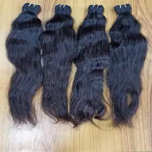 Profesionales en venta de buena calidad 100% extensiones de cabello humano de cuerpo suelto de templo indio Virgen sin procesar crudo