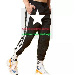 กางเกงวอร์มสำหรับผู้ชายกางเกงลำลองมีเชือกผูกเอวกลางกางเกงเล่นยิมกลางแจ้ง - Product Image 4