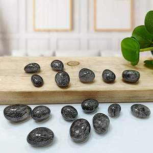 Wholesale <b>Polished</b> <b>Black</b> Rutile Tumbled Stones Natural Semi Precious Healing Crystals for Jewelry Making and Decoration - Product Image 3