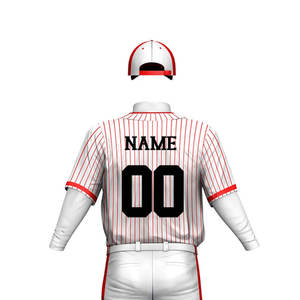 Nueva llegada de uniformes de béisbol de poliéster hechos a medida, servicios OEM, conjuntos directos de fábrica al por mayor con logotipo propio - Product Image 3
