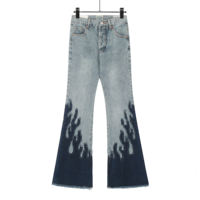DENIMGUYS Hommes Style Vintage Rue Y2K Déchiré Denim Bellbottom Pantalon Personnalisé Hommes Streetwear Designer Évasé Jeans