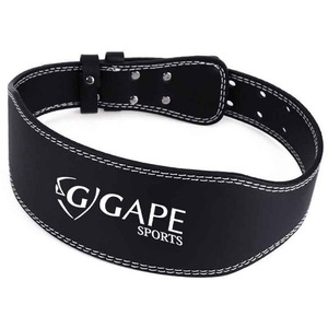 Ceinture de puissance d'haltérophilie en cuir de vachette avec logo personnalisé de haute qualité Squat d'entraînement de fitness pour hommes et femmes et boucle Durable de levage de mort - Product Image 2