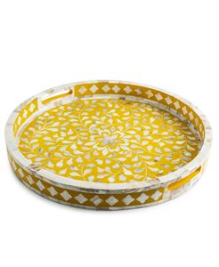 Plateau à balai en perles fait à la main, conçu pour les espaces de vie élégants et un bel aménagement intérieur avec une finition naturelle - Product Image 1