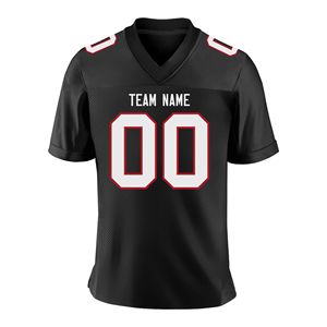 Maillots de football américain imprimés par transfert thermique en gros avec graphiques personnalisés, manches courtes, grandes tailles disponibles - Product Image 2