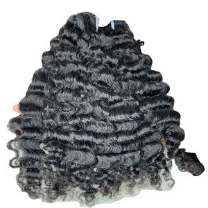 100% Raw Hair Burmese <b>Curly</b> Human Hair, 100% High Quality Hair Burmese <b>Curly</b> Kinky <b>Bundles</b> 10A Grade Up To 30 Inch From Vietnam - Product Image 1