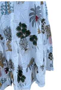 ลายพิมพ์พฤกษศาสตร์และธรรมชาติสุดหรูสีขาวพรีเมียม ผ้าเนื้อนุ่มเบาสบาย พร้อมเอวยางยืดสวมใส่สบายสำหรับใส่ในชีวิตประจำวัน - Product Image 2