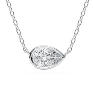 Conjunto de diamantes de corte pera moissanita de 2,50 quilates de 925 quilates y moderno, colgante solitario hecho en plata de ley - Product Image 2