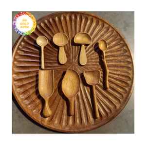 ช้อนไม้เครื่องใช้จากธรรมชาติเป็นมิตรต่อสิ่งแวดล้อมสำหรับใช้ในครัวทำอาหารและเตรียมอาหารแฮนด์เมดจากเวียดนาม - Product Image 2