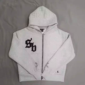 Sweat à capuche unisexe à double fermeture éclair avec broderie personnalisée et logo personnalisé 100% coton éponge française thermique Streetwear sweat à capuche zippé pour unisexe - Product Image 1