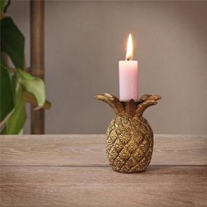 High Quality <b>Pineapple</b> Shape Aluminum Candle Holder Gold Finish Elegant Cylinder Tabletop Home Decorative Candleholder Christmas - Product Image 1