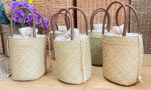 Célèbre au Vietnam sac à main en jonc de mer avec huîtres blanches meilleure vente 2023 sac pour dames - Product Image 2