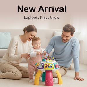 Centre d'activités Montessori <span class=keywords><strong>pour</strong></span> tout-petits, jouets éducatifs sensoriels musicaux, table d'activités <span class=keywords><strong>pour</strong></span> <span class=keywords><strong>bébé</strong></span>, de la position assise <span class=keywords><strong>à</strong></span> la position <span class=keywords><strong>debout</strong></span>, <span class=keywords><strong>pour</strong></span> les enfants de plus d'un an - Product Image 2