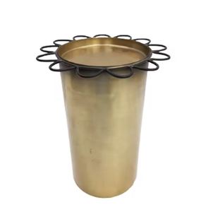 Portavelas de aluminio Chapado en latón y Metal de diseño moderno, decoración de mesa votiva sin llama de primera calidad para el hogar - Product Image 6