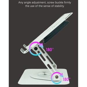 Support d'ordinateur portable pliable en plastique réglable en hauteur, rotatif à 360 degrés, portable, pour ordinateurs portables de moins de 17 pouces - Product Image 5