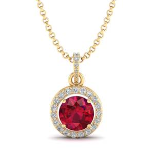 REYES fábrica suministro moda mujer 925 plata esterlina Moissanite colgantes 14K oro rubí piedra preciosa regalo de boda diamante perla - Product Image 6