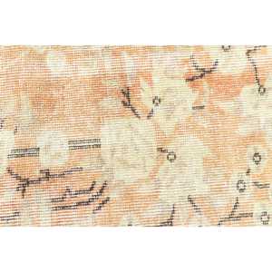 พรมวินเทจตุรกี ขนาด 5.5x9 ฟุต ลายดอกไม้สีส้ม - Product Image 5