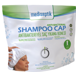 Gorro de Ducha Antibacteriano Mediseptik con Efecto Antifúngico, Hipoalergénico, Hidratante, Limpia el Cuero Cabelludo, Sin Necesidad de Enjuague - Product Image 1