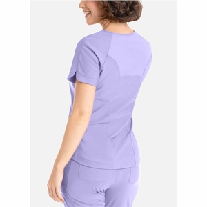 Ensembles d'uniformes de gommage col montant à manches courtes 2 pièces uniformes médicaux d'hôpital col en V ensembles d'uniformes d'infirmière médicale - Product Image 3