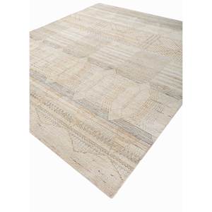 Tapis en laine noués à la main Erbe Ivory, motif géométrique AKWL-1886, style Tabriz, pour la maison, la chambre, le salon, le couloir, pour adolescents - Product Image 2