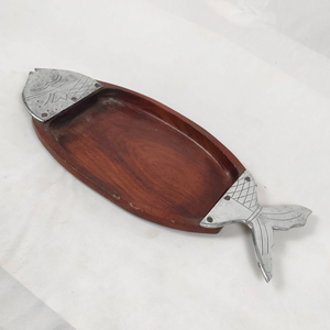 Artesanía en madera: Bandeja de roble con esquinas redondeadas, plato de madera, tabla de servir hecha a mano para el espacio de trabajo. - Product Image 1