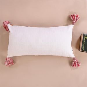 Handmade Modern Style Floral Heart Pattern <b>Cushion</b> Cover Vintage Cotton Pillowcase for Sofa Bed Woven Decorative Wholesale Price - Product Image 4