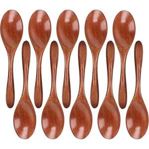 Ensemble de cuillères en bois artisanales tendance en bois naturel parfait pour manger outils de cuisine à domicile best-seller écologique - Product Image 4