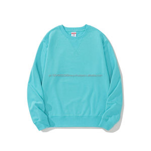 เสื้อสเวตเตอร์แฟชั่นผ้าคอตตอนแบบสวมหัวสำหรับผู้ชายเสื้อสเวตเตอร์แบบสวมหัวไม่มีฮู้ดแบบไม่มีเชือกผูกไม่มีกระเป๋าขอบ - Product Image 3