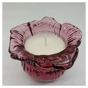 Portavelas de Vidrio Artístico para Decoración del Hogar, Exhibición en Mesa e Iluminación Ambiental de Lujo - Product Image 5