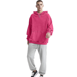 Sudadera con Capucha Casual para Hombre, Corte Regular, Sólida, Transpirable, de Forro Polar de 300g, con Algodón Pesado, Estilo Vintage para Invierno - Product Image 5