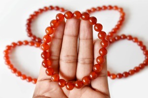 Premium Natural Healing Red Onyx 8mm Round Crystal <b>Beaded</b> <b>Bracelet</b> for Meditation Energy Jewelry - Product Image 4