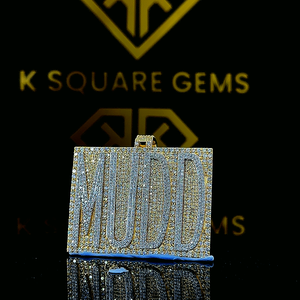 Pendentif lettre personnalisée Hip Hop, pendentif numéro Hip Hop pour hommes, pendentif lettre Moissanite MUDO, bijoux Ice Out Hip Hop - Product Image 3