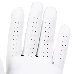 Guante de golf de cuero Cabretta genuino 100% nuevo 2024 logotipo personalizado gran oferta Super suave todo blanco Premium Cabretta cuero - Product Image 5