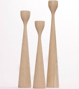 Ensemble de 3 bougies en bois de manguier de haute qualité avec polissage léger pour usage de mariage - Product Image 3