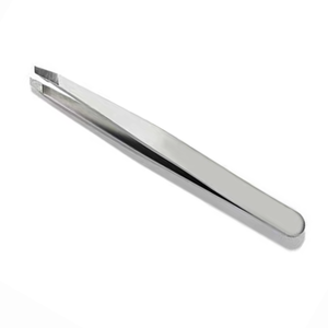 Pinzas de Cejas Portátiles de Acero Inoxidable con Punta Inclinada, Depilación de Precisión, Antiestáticas, Duraderas, Ecológicas y Ligeras - Product Image 1
