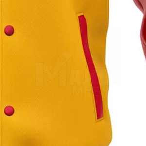 Veste d'hiver Dernière conception Custom Made Men Lettermen Fleece Jacket Lightweight Best Material Men Lettermen Jacket For Sale Veste d'hiver surdimensionnée pour hommes - Product Image 4