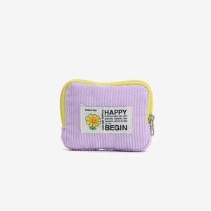 Bolsa de Cosméticos de Pana Estilo Japonés con Cierre de Cremallera, Unisex, Portátil, de 4 Pulgadas, Multifuncional, Porta Tarjetas, para Uso en Exteriores, Personalizable - Product Image 1