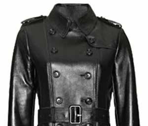 Manteau long pour femme de haute qualité, écologique, en cuir luxueux, boutons, fermeture éclair - Product Image 1
