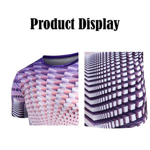 T-shirt de sport pour homme en sublimation 100% polyester respirant à séchage rapide, design personnalisé, entraînement en salle de sport, OEM/ODM disponible - Product Image 3