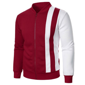 Proveedor OEM logotipo personalizado Unisex Stand Collar lienzo frontal Color bloque diseño transpirable estilo Vintage Varsity chaqueta - Product Image 2