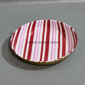 Bandeja de servicio decorativa festiva con diseños navideños caprichosos con bastones de caramelo, perfecta para el entretenimiento de temporada - Product Image 5