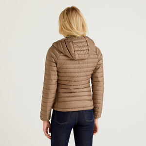 Chaqueta acolchada de algodón de alta calidad para mujer, talla XL, cuello levantado, capucha, piel, longitud larga, transpirable, estampado, invierno, cálido, precio barato - Product Image 4